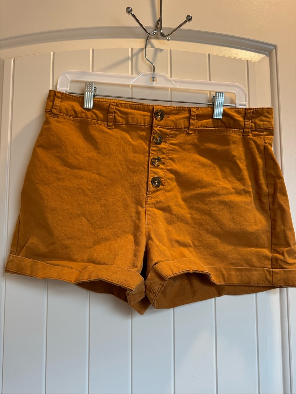 Old Navy Mustard Button-Fly Jean Shorts